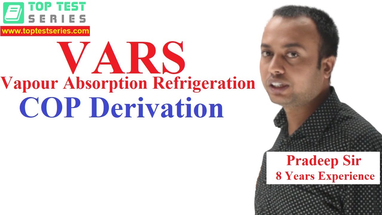 Derivation COP of VARS Vapour Absorption Refrigeration Cycle Hindi, VARS COP Expression with Diagram
