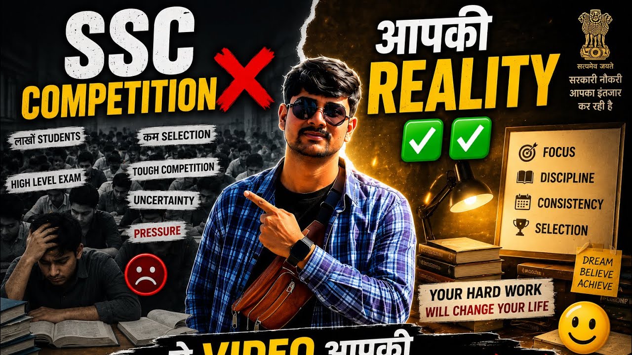 SSC Competition ❌ Your REALITY ✅ | This VIDEO will force you to study! 🔥 | SSC CGL 2026 #ssc #cgl