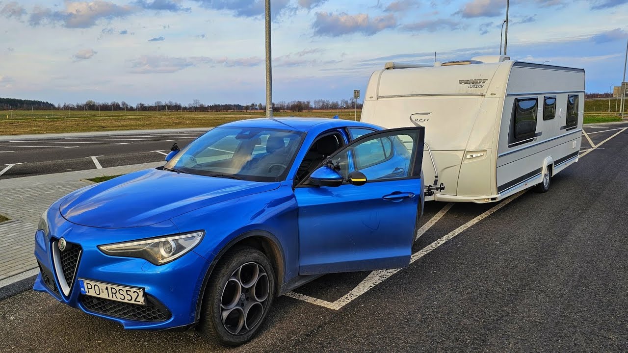 || ALFA ROMEO STELVIO JAKO HOLOWNIK PRZYCZEPY CAMPINGOWEJ || TOMTOM NAWIGACJA ||