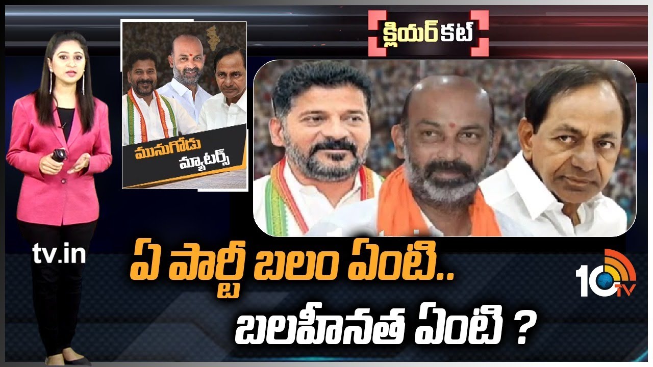 TRS, కాంగ్రెస్&zwnj; రెండింటి టార్గెట్ బీజేపీయేనా? | Political Strategies On Munugode Bypoll | Clear Cut