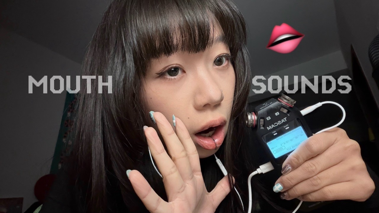 ASMR TASCAM INTENSE MOUTH SOUNDS | mic biting, inaudible whisper, spoolie nibbling, teeth tapping...