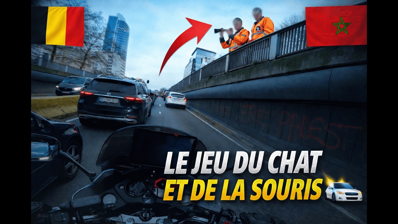 🇧🇪🇲🇦 Le jeu du chat et de la souris 🐱🚔 | Police en embuscade – MotoVlog#28