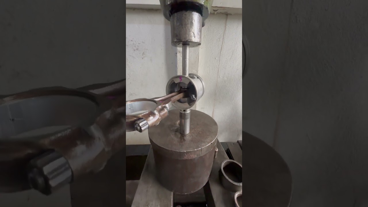 Press Fit Piston Pin #automobile #machineshop #mechanic #machinist #motorsport #modification