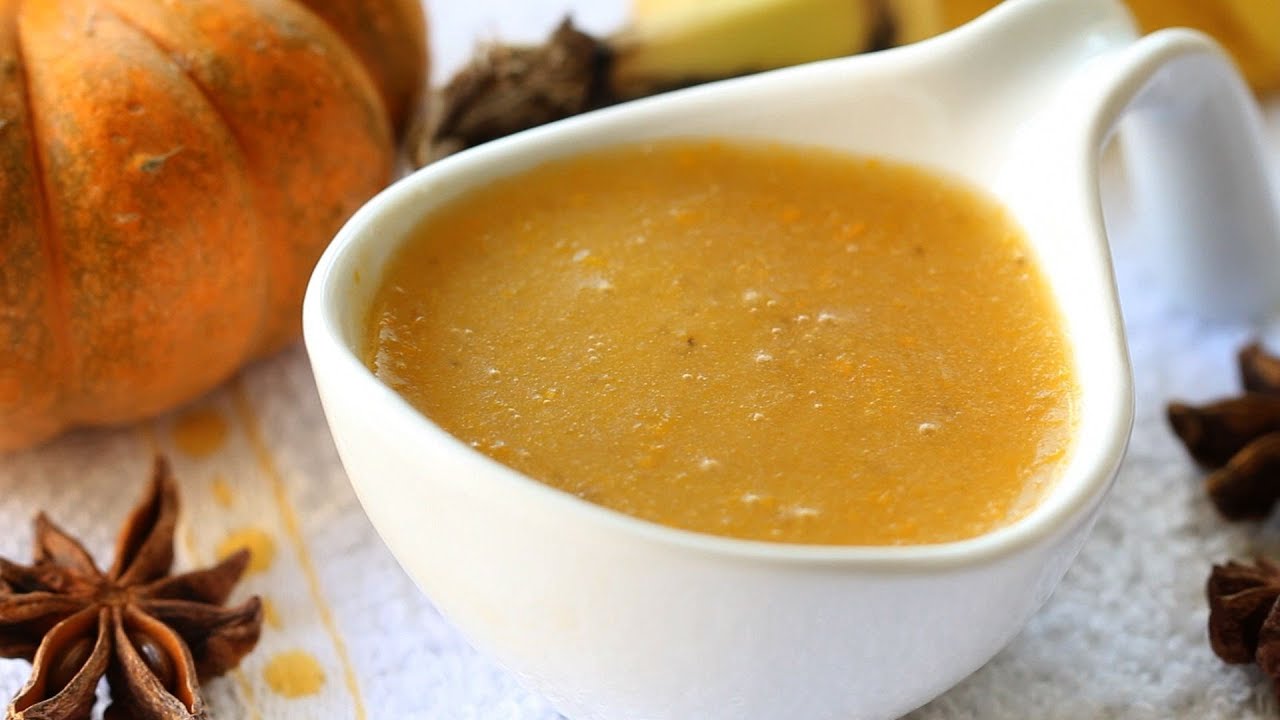 Banana Tapioca Pumpkin Pudding - baby food recipe +6M