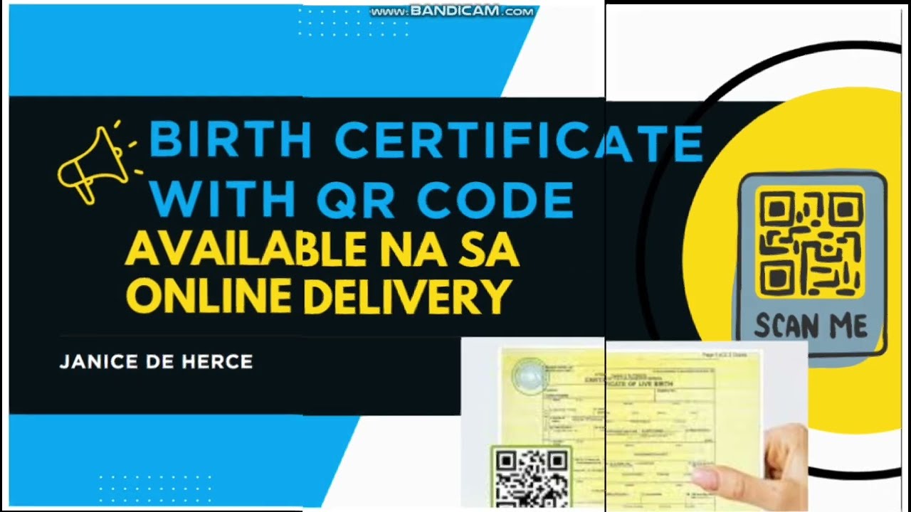 PSA Birth Certificate with QR code Online Delivery