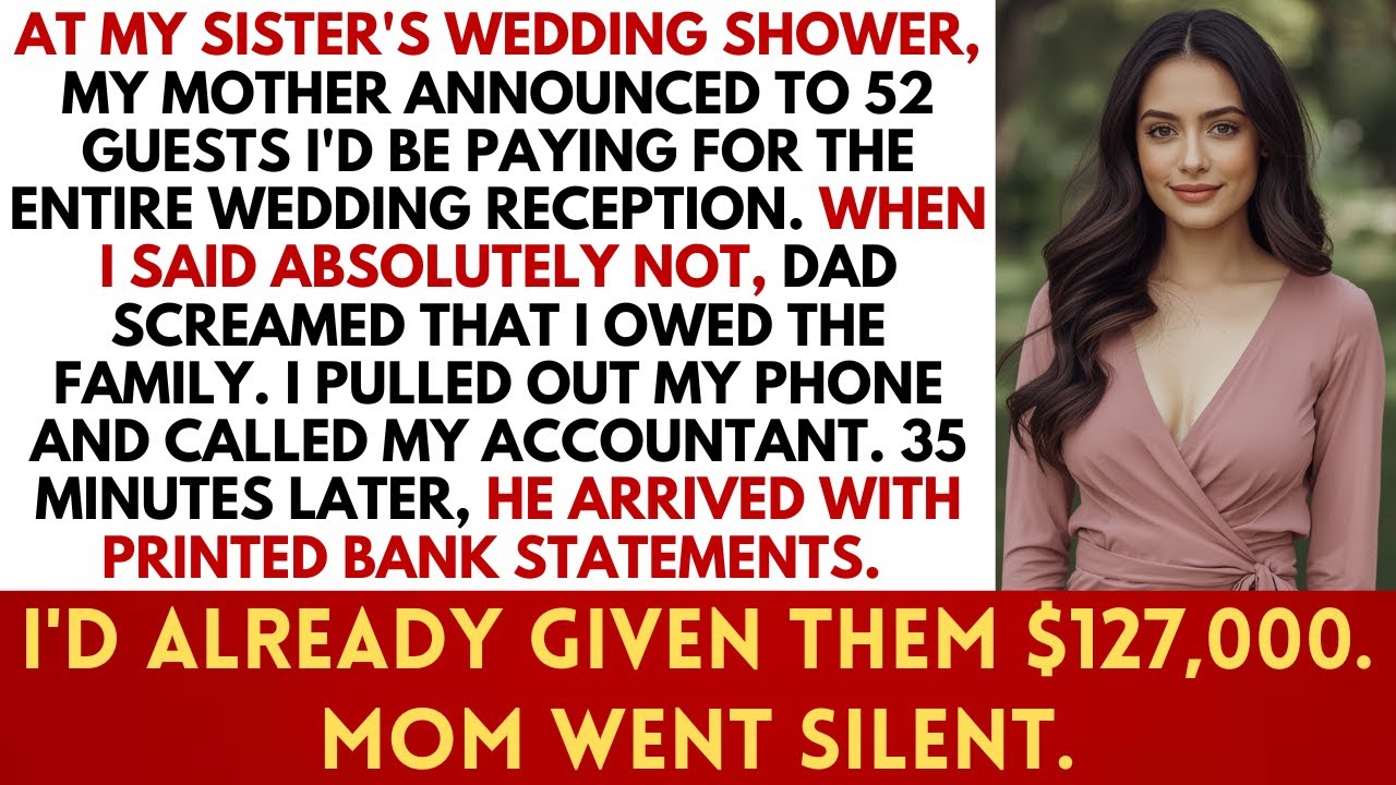 My Parents Demanded I Fund My Sister's Wedding - The Accountant Had Records
