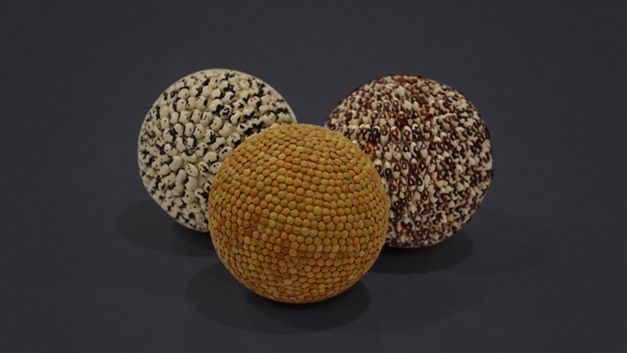 Esferas de Unicel Decoradas con Semillas