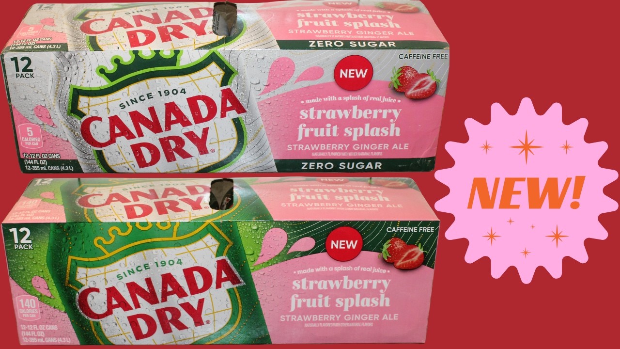 Canada Dry Strawberry Fruit Splash: Zero Sugar & Regular Review