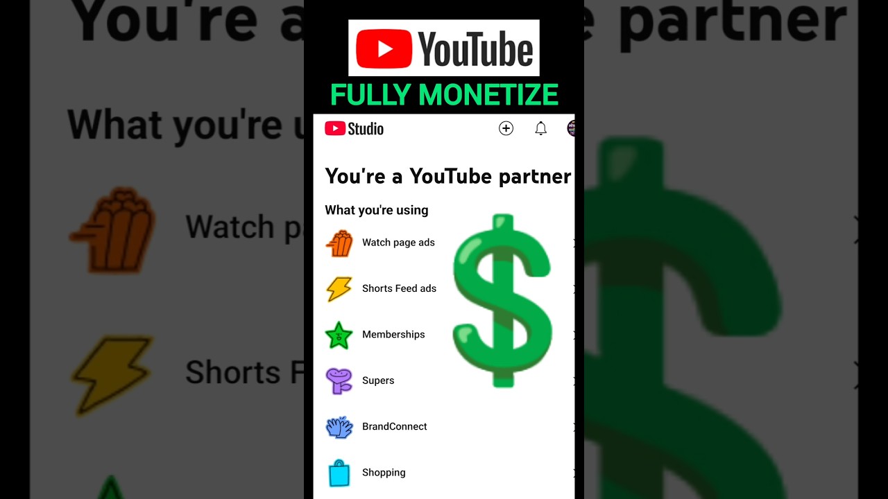 youtube partner program | channel fully monetize💲 #short #trending #monetization #shorts #ytshort