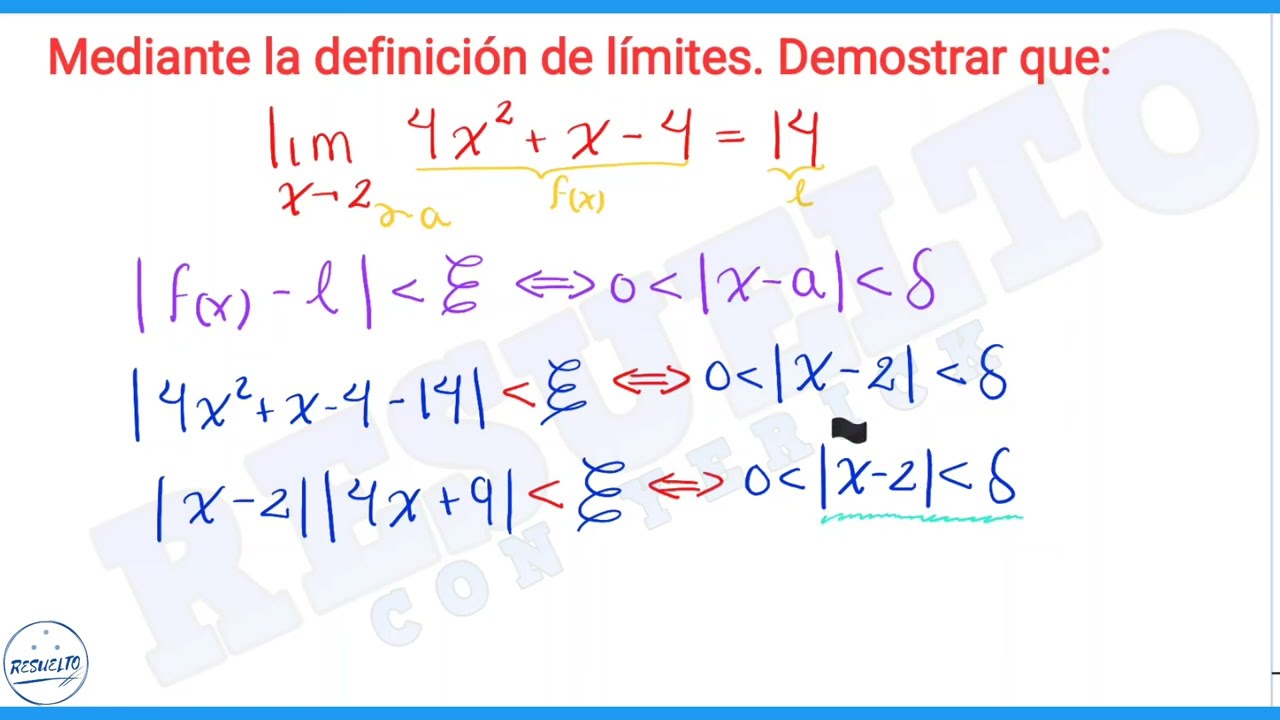 ¿DOMINAS los LÍMITES por DEFINICIÓN?  (Ejercicio RESUELTO) ¡Demostración Épsilon-Delta PASO A PASO!🔥