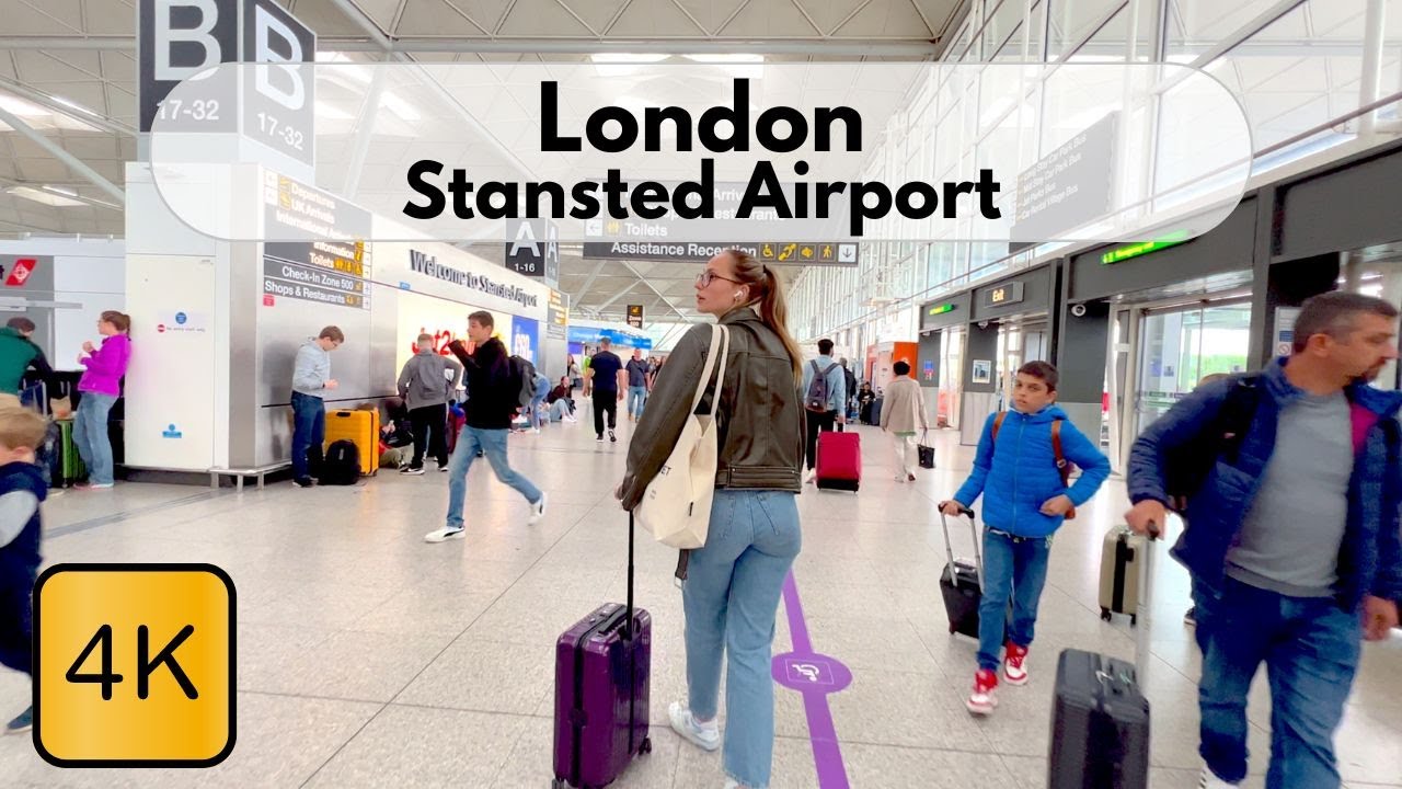 Stunning 4K Stroll through Stansted Airport: Exploring Every Corner in Ultra HD