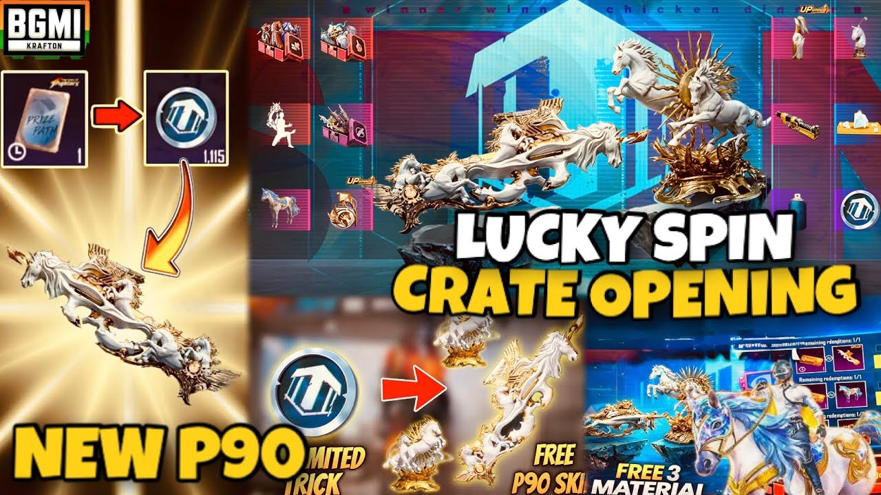 🔥 NEW GOLDEN PEGASUS P90 FIRST LOOK AND LUCKY SPIN CRATE OPENING