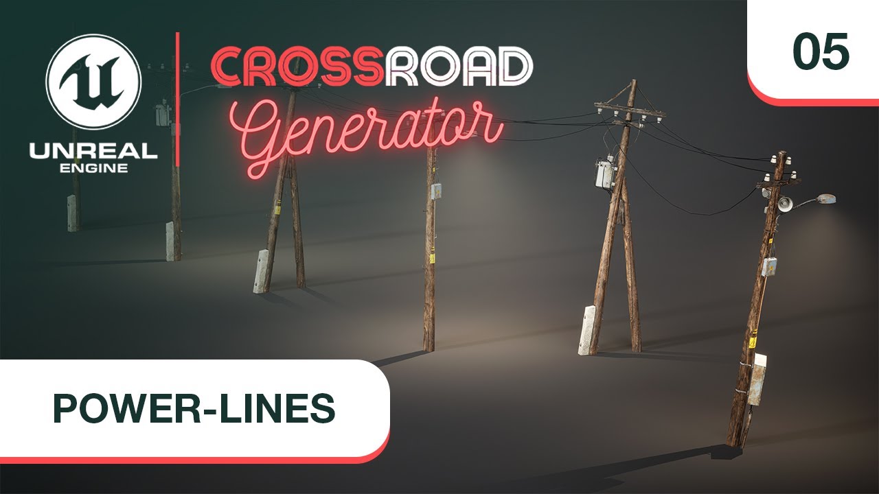 Crossroad Generator For Unreal Engine 5 - Power Lines