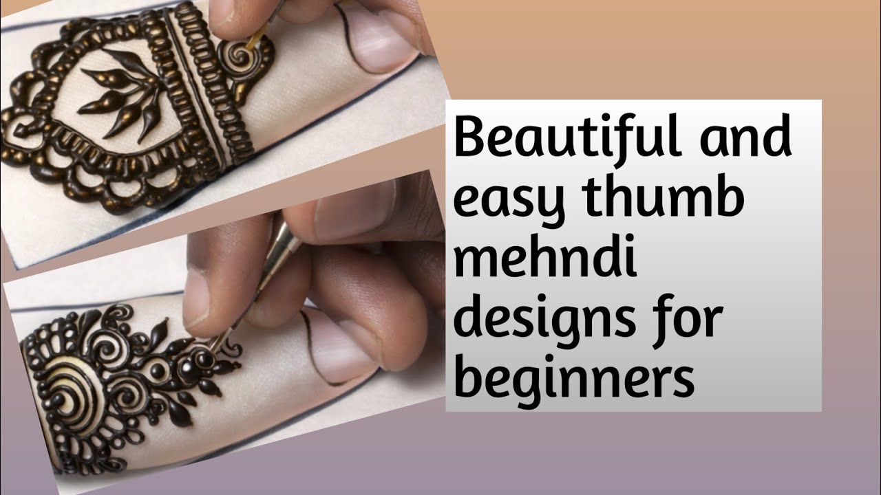 Beautiful Thumb Mehndi Design for Beginners | Easy Step by Step Thumb Mehndi | Long Video