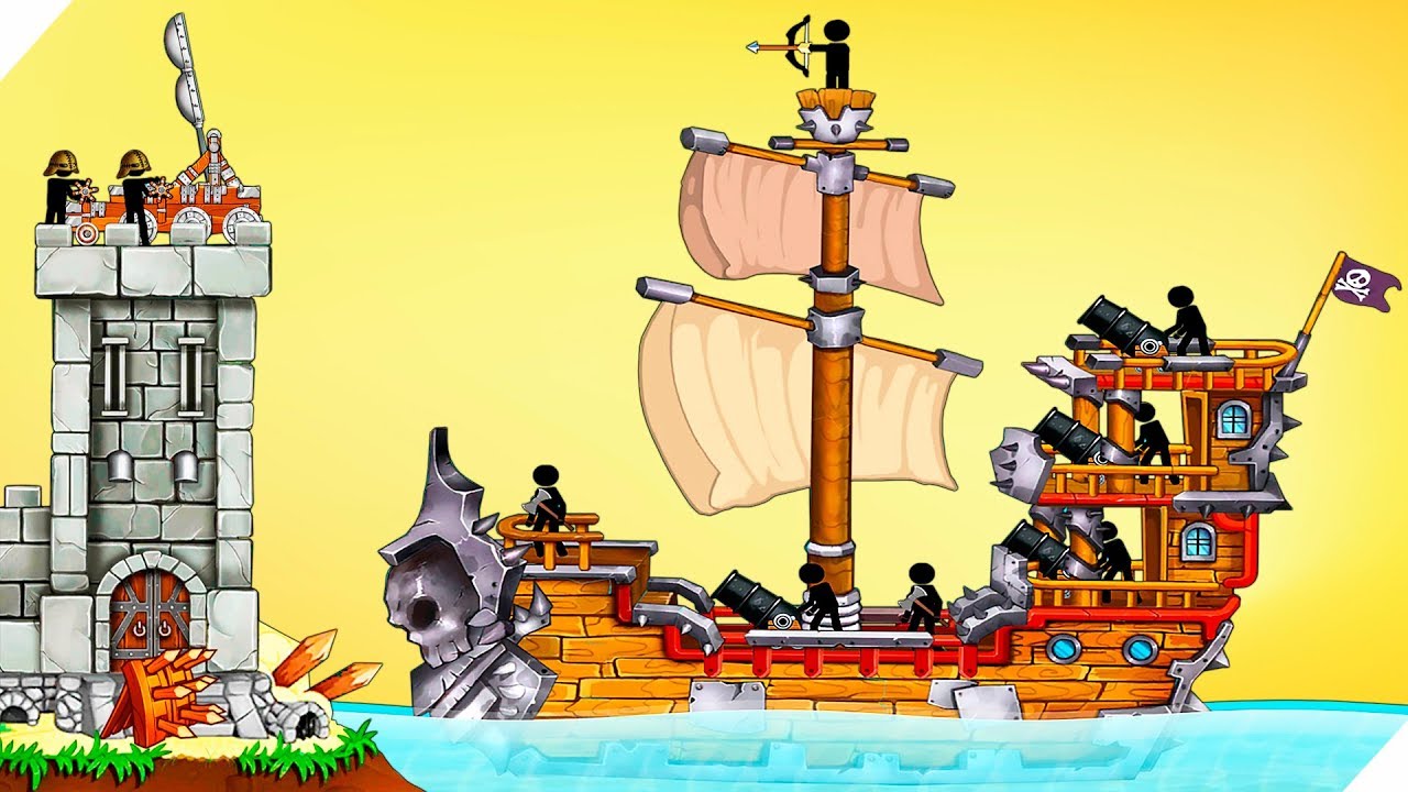 КОРАБЛЬ ПИРАТОВ ПРОСТО ПУШКА - Катапульта Атака пиратов The CatapultClash With Pirates Игры Андроид