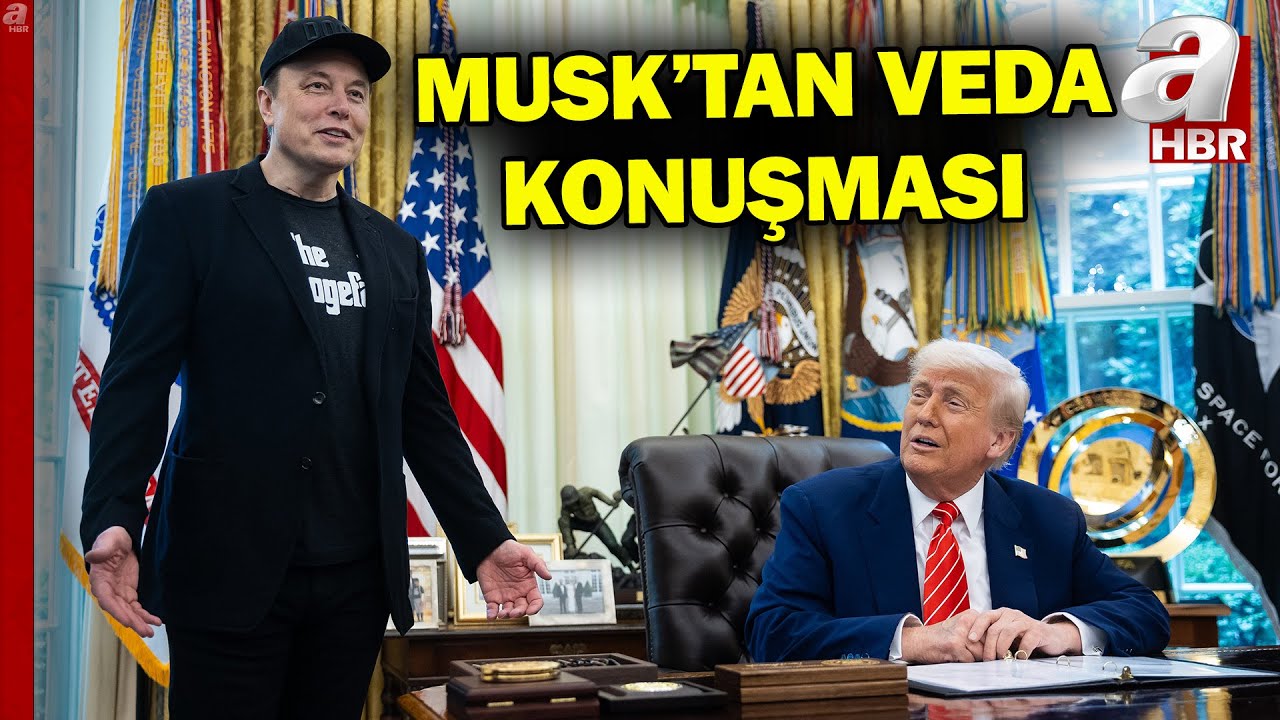 Elon Musk'tan Beyaz Saray'da Veda Konuşması! Musk Gözündeki Morluğun Nedenini Açıkladı | A Haber