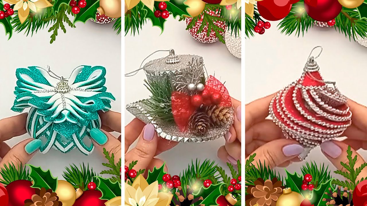 3 Ideas Christmas Craft 🎅  DIY Christmas Tree Decorations Ideas 🎄 Diy Christmas Craft 2023