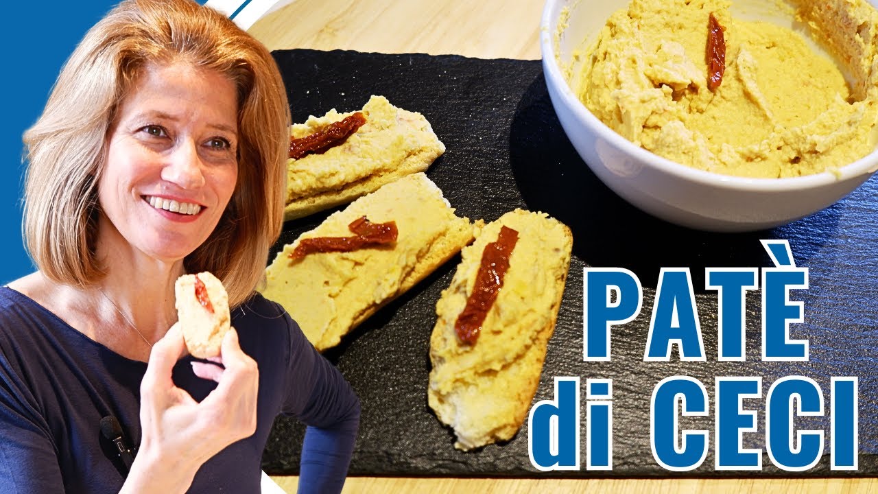 Paté di ceci con pomodorini secchi. Legumi cremosi per antipasti e secondi veloci e sani