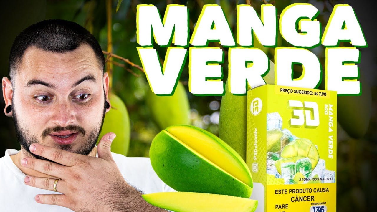 REVIEW - 3D Tobacco Manga Verde, ess&ecirc;ncia de manga doce ou azeda? SESSAO COM FIRFAO