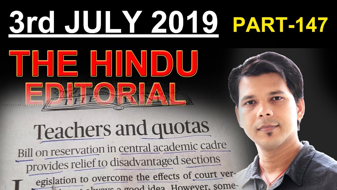 3RD JULY 2019 THE HINDU EDITORIAL (PART- 147)