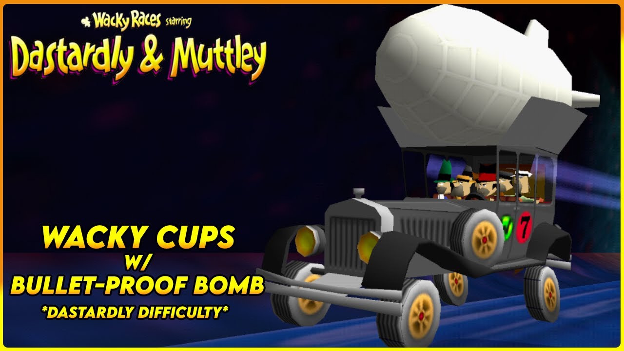 Wacky Races PS2 - Wacky Cups w/ Bullet-Proof Bomb (Dastardly Difficulty)