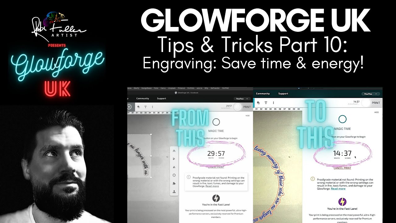Glowforge - Tips & Tricks Part 10 - Engraving: How to save time & energy!