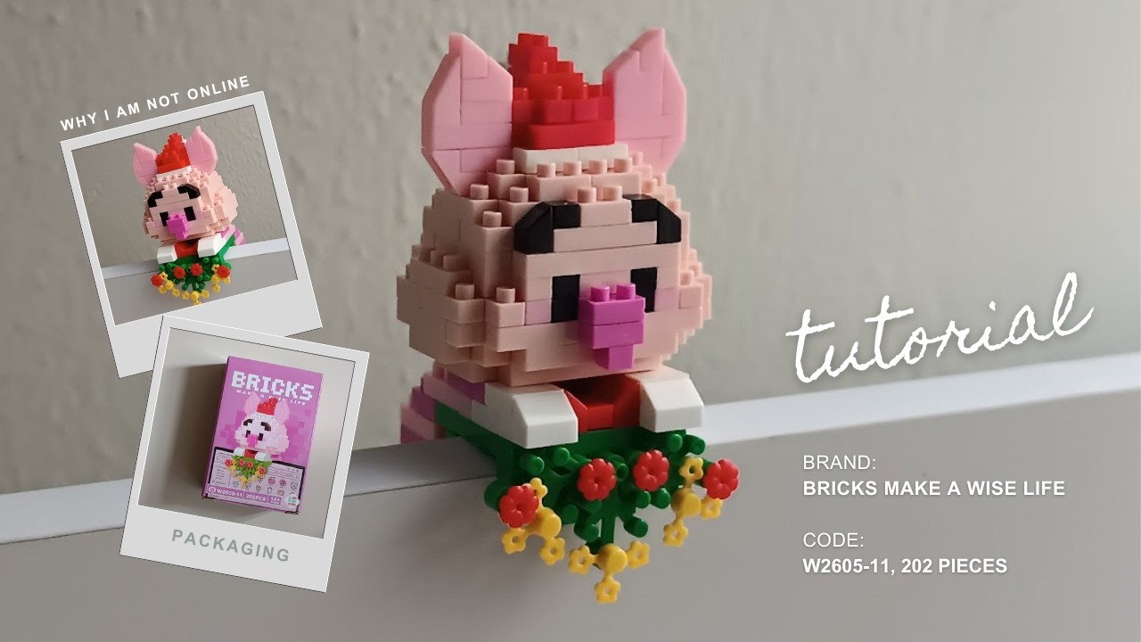 How to Build Piglet Christmas Deco for PC Bricks Make a Wise Life W2605-11 Tutorial Hang On Pendant
