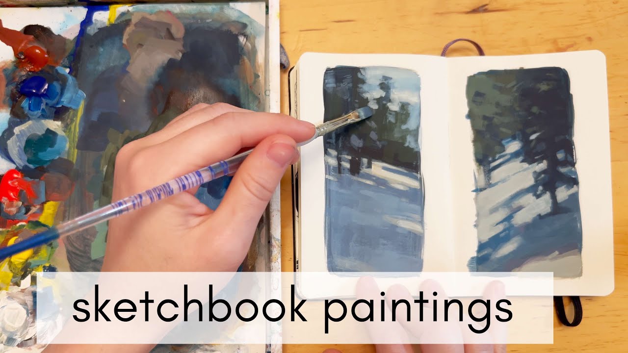 Sketching a winter forest