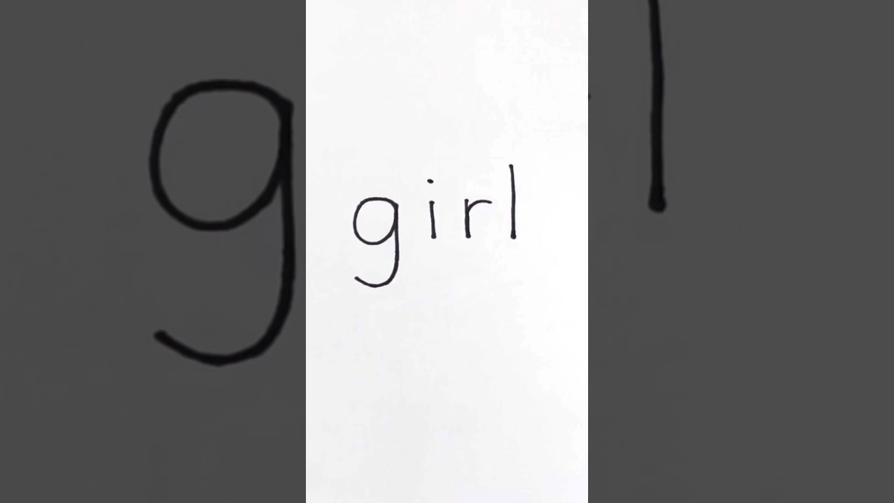 Draw girl from the word 