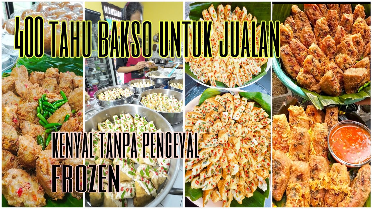 tahu bakso untuk jualan 400pcs tanpa pengeyal,dijual Frozen awet 2 Bulan + saos cocolan..laris manis
