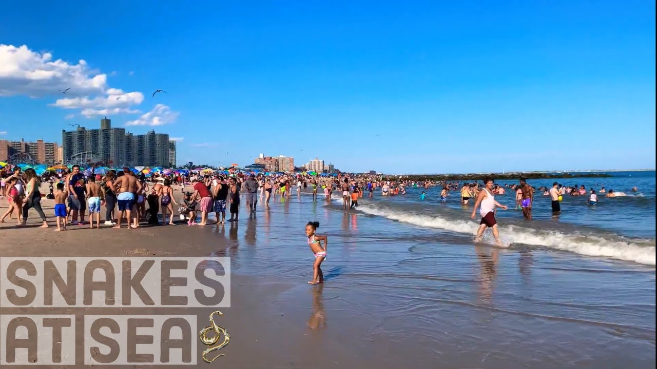 Walking New York city beach 4k Brighton Beach Brooklyn