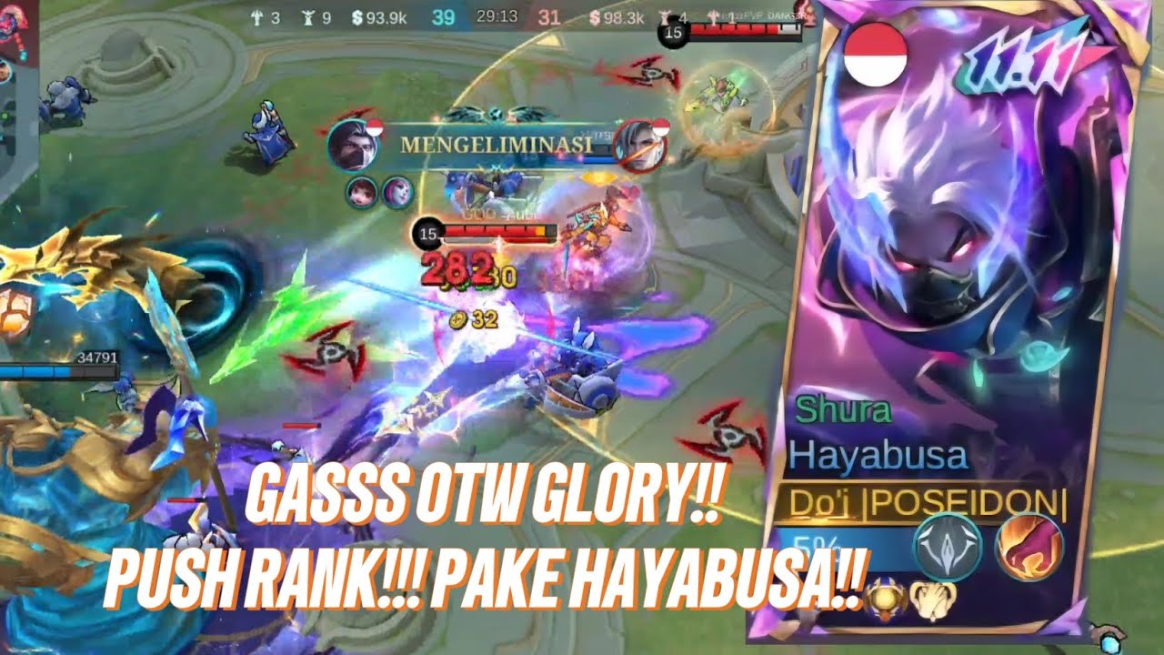 GASSSS OTW GLORY!! PUSH RANK PAKE HAYABUSAA!!! - Mobile Legends