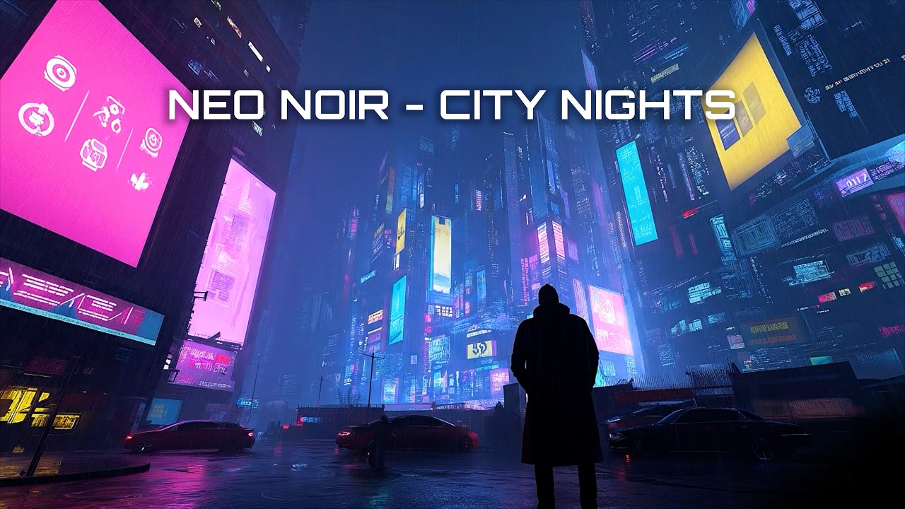 Neo Noir City Nights — Cyberpunk Skyline Ambience (2 Hours)