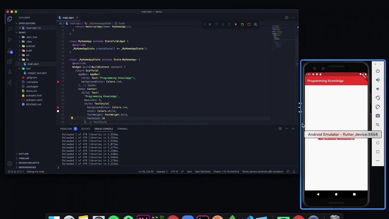Flutter Tutorial for Beginners 13 - Flutter Text Widget | Text widget in flutter