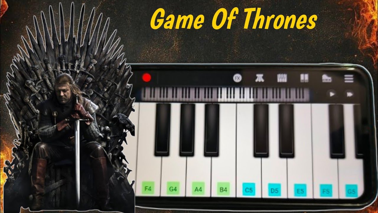 Game Of Thrones Theme || Piano Notes || RJPIANO #youtubevideo #viral #trending #music #viralvideo