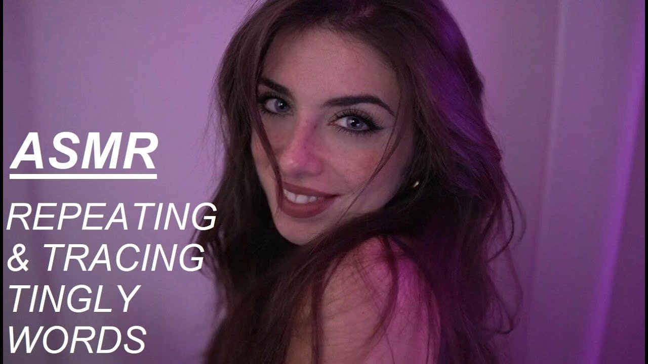 ASMR|✨REPEATING & TRACING TINGLY WORDS✨(Slow whispering, intense mouth sounds, personal attention)