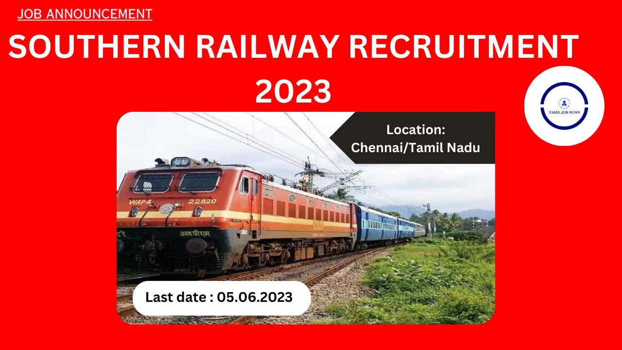 Railway New Vacancy 2023 || RRC SR Southern Railway Recruitment 2023 Notification Online Form