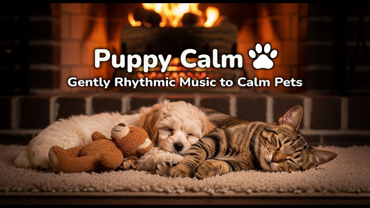 강아지 수면 음악 & 고양이 진정 사운드  친구와 포근한 벽난로 수면 Dog Sleep Music & Cat Calming Sounds_ Cozy Fireplace Ambience