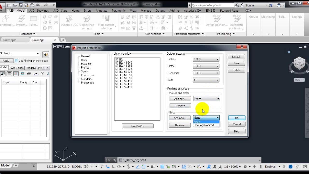 How to do steel detailing settings (Autodesk Structural Detailing)