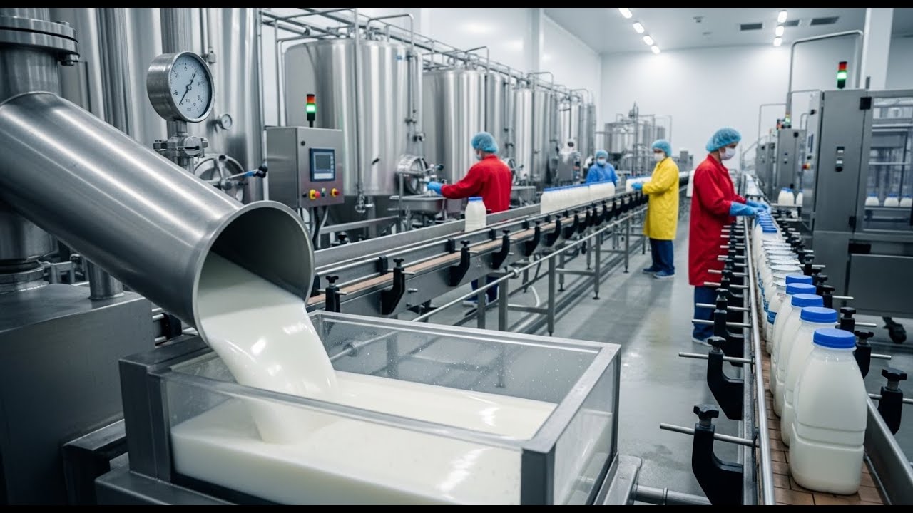 Inside a Modern Milk Processing Plant: From Fresh Milk to Packaged Dairy Products (Full Process)