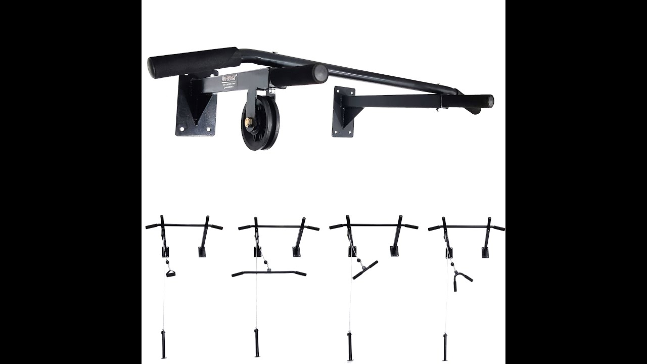 Protoner Dynamic wall mounting chin up bar with pulley