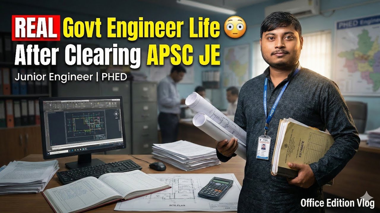 Life After Clearing APSC JE 📚 This Is How a Govt Engineer Really Looks
