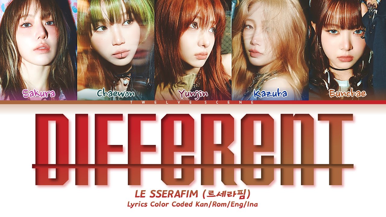 LE SSERAFIM (르세라핌) - 'DIFFERENT' [Color Coded Lyrics] Sub Indo