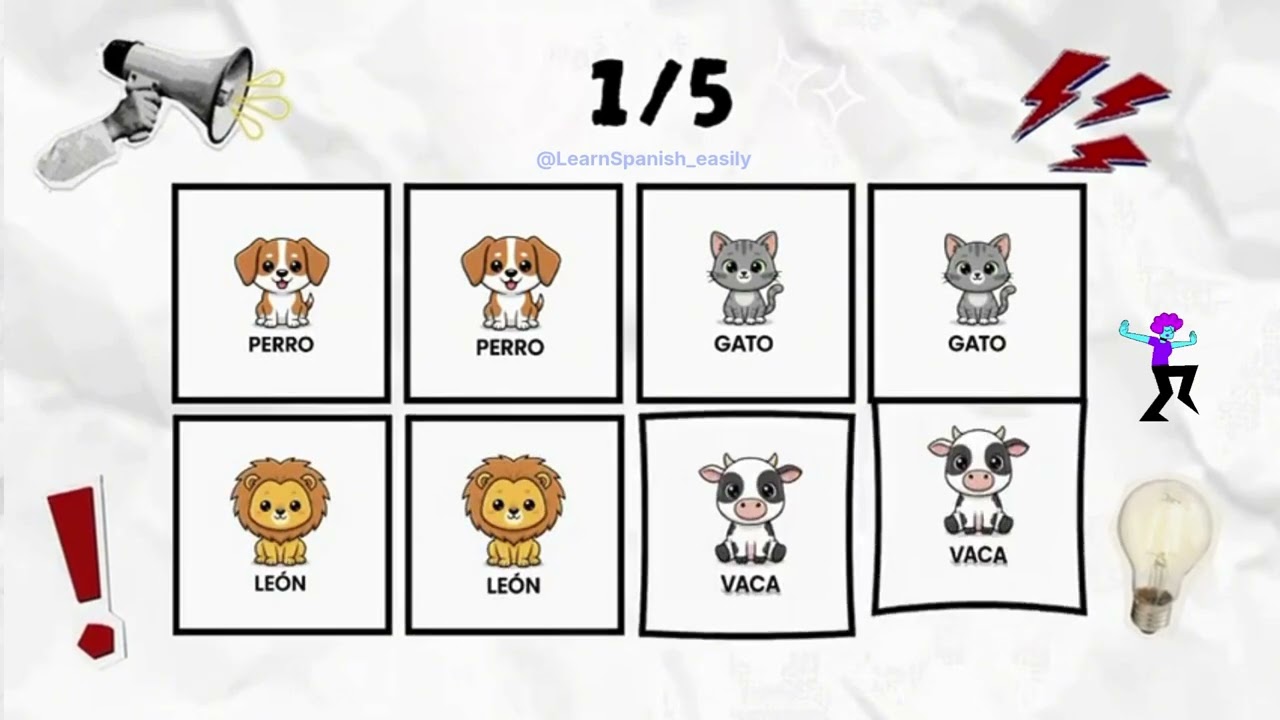 Say the words on beat - Palabras al ritmo - LEVEL1-3 Animals