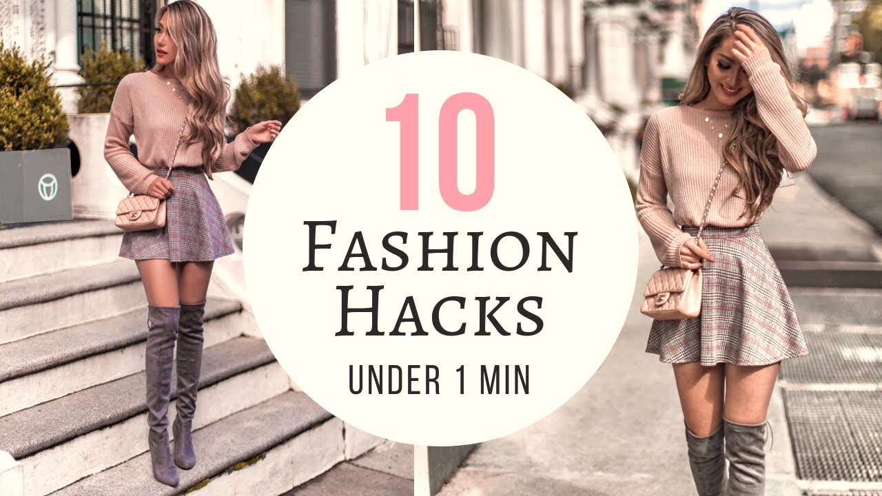 10 Fashion Hacks UNDER 1 MINUTE | Quick & Easy No Sewing!