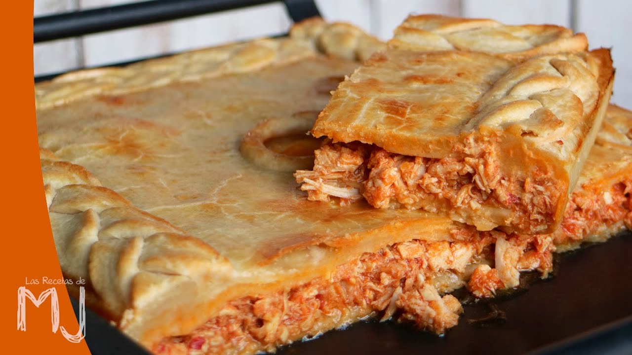 Empanada de pollo con masa casera sin levadura