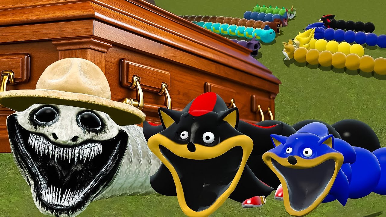 HUNGRY WORM: Zookeeper, Shadow, Sonic In Garry's Mod | Coffin Dance Song (COVER)