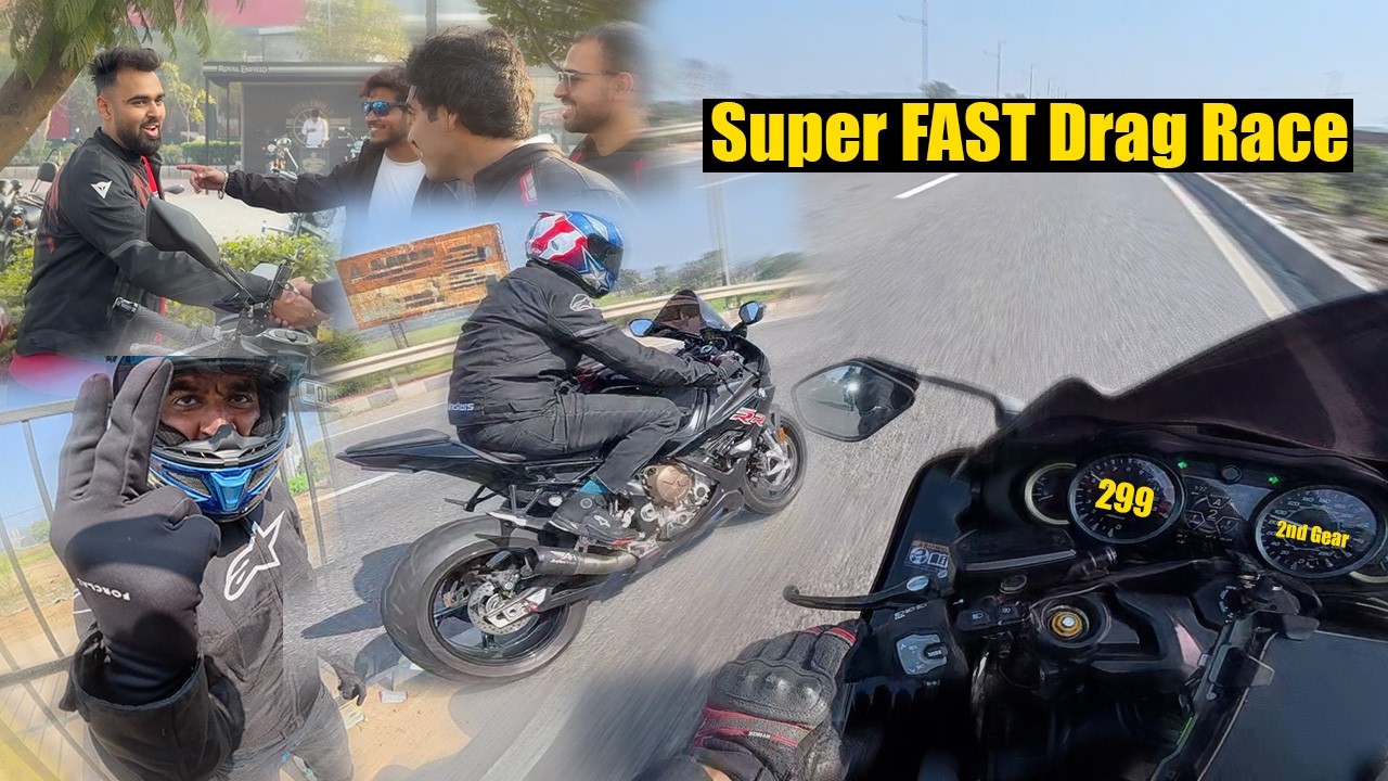 2nd Gear me 200😳Bmw S1000RR Vs Hayabusa stage 2- Dehradun Meetup😍