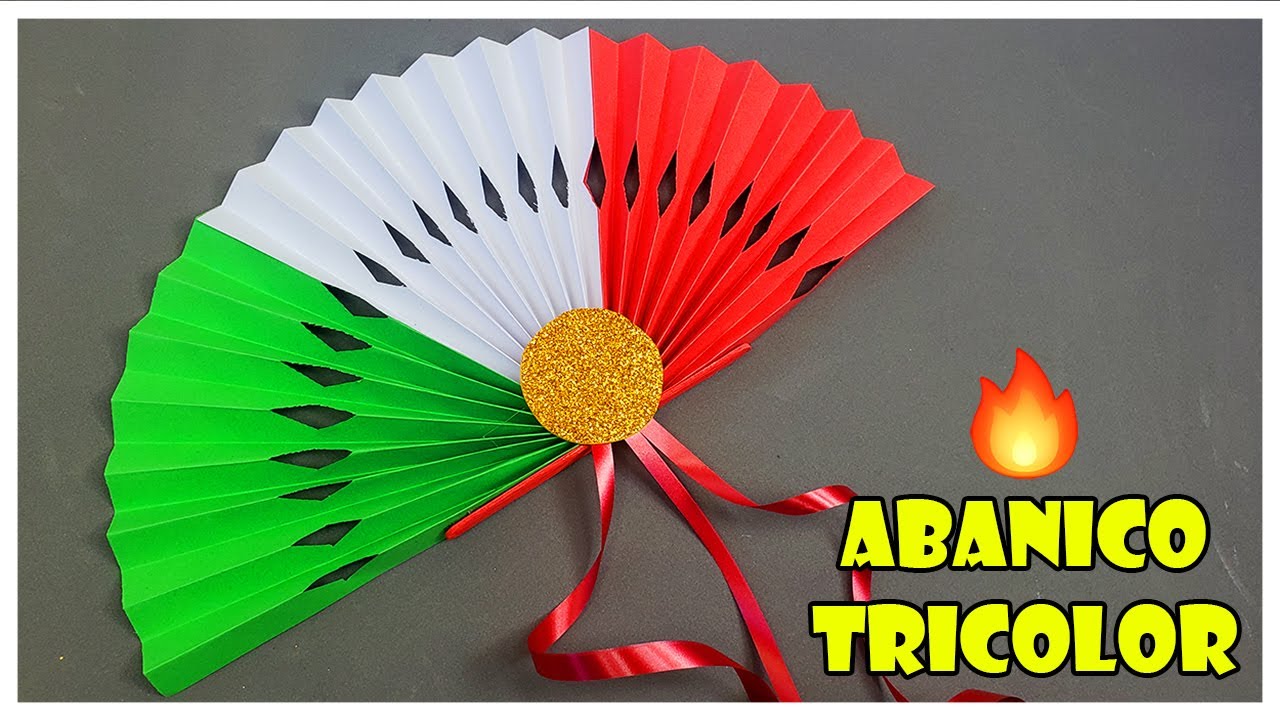 🌟 Abanico tricolor, decoraciones Fiestas Patrias de México | Manualidades para el 15 de Septiembre 🌟