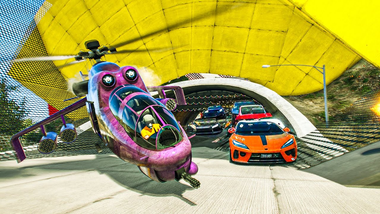 FACE TO FACE WITH RANDOM VEHICLES IN THE TUNNEL! - (GTA 5 Online)